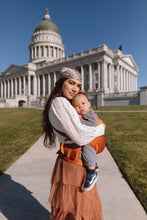 Load image into Gallery viewer, Rust Velvet Baby Carrier