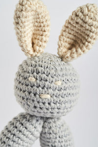 Organic Baby Toys - Rattle | Grey Bunny